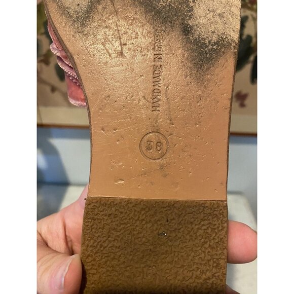 Ancient Greek Sandals Shoes Womens Size 38 Bow Slide Handmade Greece Flats - Picture 7 of 7